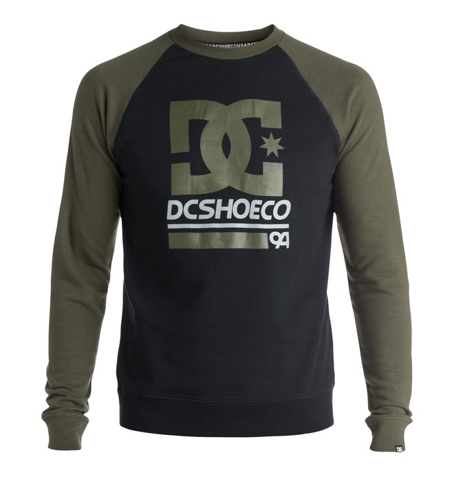 dcshoes, DC Rail Raglan - Sudadera, FATIGUE GREEN (cqy0) 0 DC Rail Raglan - Sudadera ADYFT03150 DC Shoes
