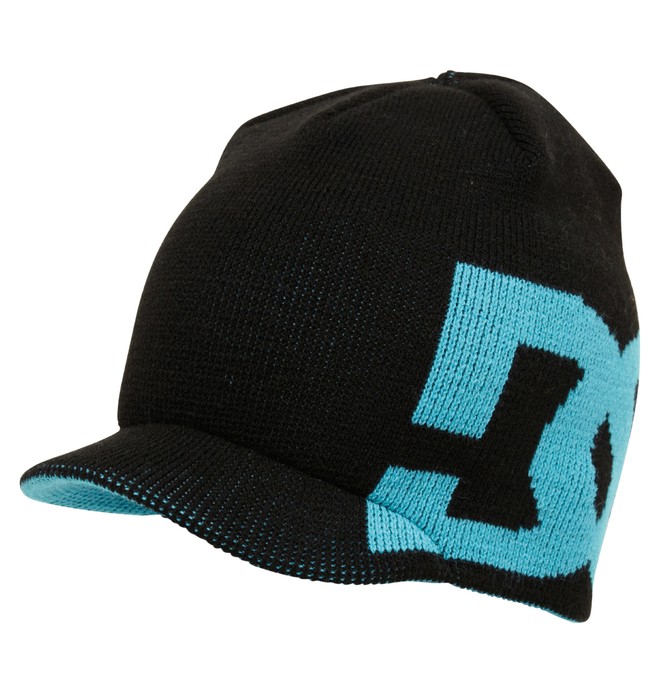 dcshoes, Men's Cascata Reversible Visor Beanie, BLACK (blk) 0 Men's Cascata Reversible Visor Beanie ADYHA00096 DC Shoes