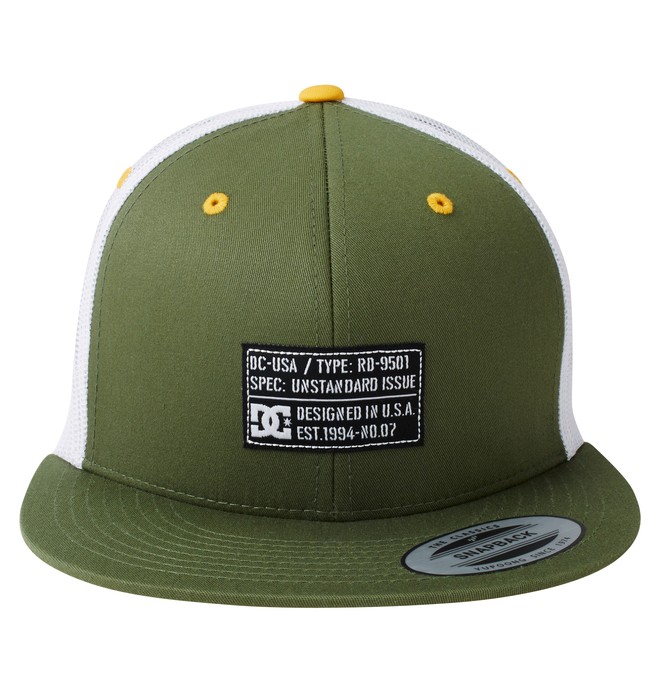 dcshoes, Men's Rob Dyrdek Spec Trucker Hat, MILITARY GREEN (gqk0) 0 Men's Rob Dyrdek Spec Trucker Hat ADYHA00171 DC Shoes