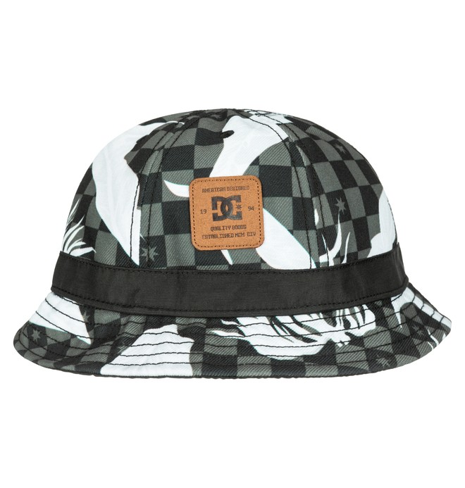 dcshoes, Men's Pocky Bucket Cap, LEAFY CHECK BLACK (kvj1) 0 Men's Pocky Bucket Cap ADYHA03116 DC Shoes