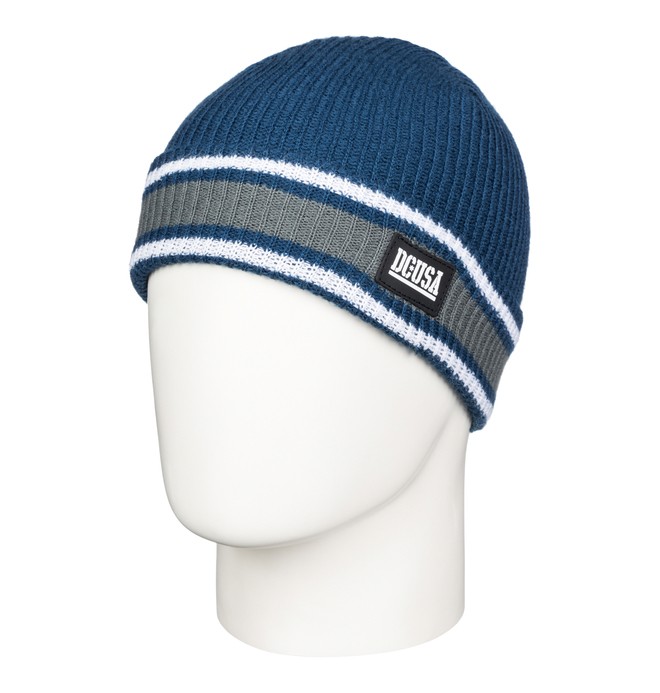 dcshoes, Men's RD Alumni Stripe Beanie, ESTATE BLUE (bsw0) 0 Men's RD Alumni Stripe Beanie ADYHA03221 DC Shoes