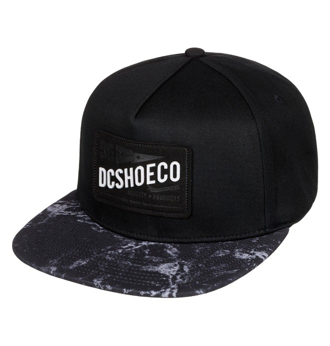 dcshoes, Men's Leatherstan Snapback Hat, BLACK (kvj0) 0 Men's Leatherstan Snapback Hat Black ADYHA03427 DC Shoes