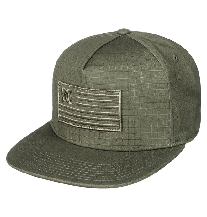 dcshoes, Hombres Gorra con Broche Trasero Flagman, FATIGUE GREEN (cqy0) 0 Hombres Gorra con Broche Trasero Flagman ADYHA03516 DC Shoes