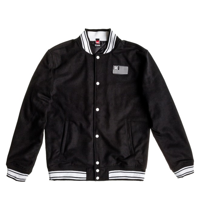 dcshoes, Men's Rob Dyrdek USA Stadium Jacket, BLACK (kvj0) 0 Men's Rob Dyrdek USA Stadium Jacket ADYJK00011 DC Shoes