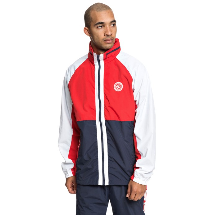 dcshoes, Rai Water-Resistant Hooded Track Top, DC NAVY (btl0) 0 Rai Water-Resistant Hooded Track Top Blue ADYJK03054 DC Shoes