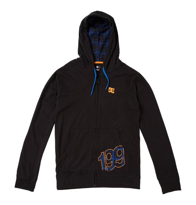 dcshoes, Men's Travis Pastrana 199 Plaid Zip Hoodie, BLACK (blk) 0 Men's Travis Pastrana 199 Plaid Zip Hoodie ADYKT00002 DC Shoes