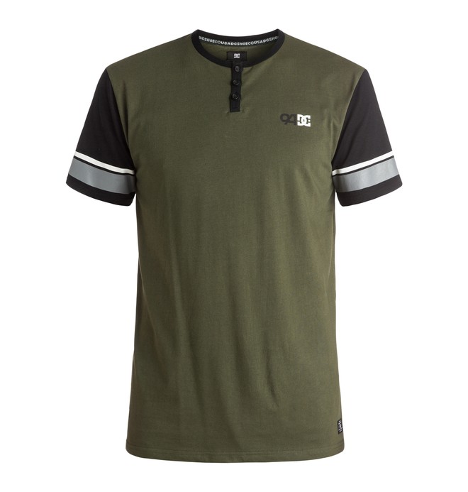 dcshoes, Men's DC Physed 94 Short Sleeve Henley Tee, FATIGUE GREEN (cqy0) 0 Men's DC Physed 94 Short Sleeve Henley Tee ADYKT03088 DC Shoes