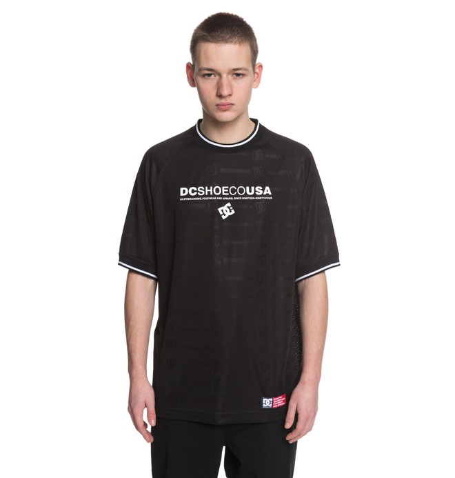 dcshoes, Wes Soccer - Football Jersey for Men, BLACK (kvj0) 0 Wes Soccer - Football Jersey for Men Black ADYKT03108 DC Shoes