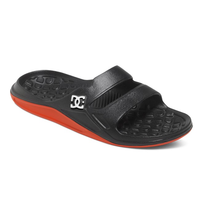 dcshoes, Kush Slide - Sandals, BLACK/ATHLETIC RED (bah) 0 Kush Slide - Sandals ADYL100024 DC Shoes
