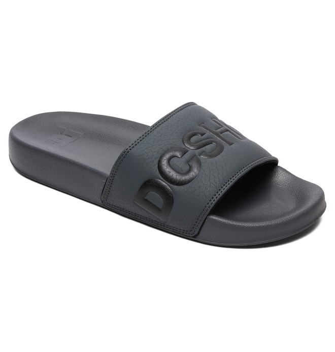 dcshoes, DC Slide - Sandales pour Homme, GREY/BLACK (gyb) 0 DC Slide - Sandales pour Homme Gris ADYL100043 DC Shoes