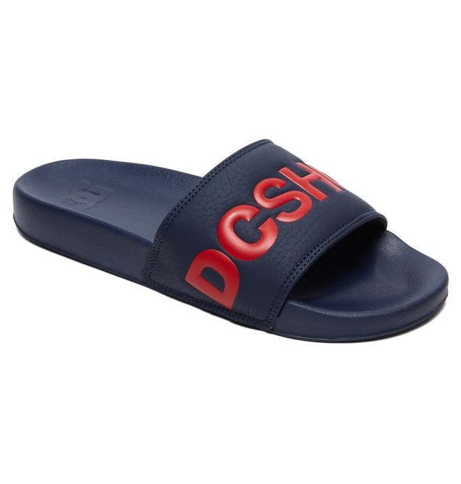 dcshoes, DC Slide - Slippers voor Heren, NAVY/RED (nrd) 0 DC Slide - Slippers voor Heren Blue ADYL100043 DC Shoes