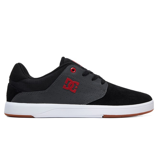 dcshoes, Plaza S Skate Shoes, BLACK/DK GREY/ATHLETIC RED (bda) 0 Plaza S Skate Shoes Black ADYS100319 DC Shoes