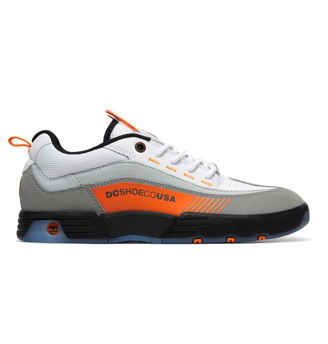dcshoes, Legacy 98 Slim - Scarpe da Uomo, BLACK/WHITE/ORANGE (kwo) 0 Legacy 98 Slim - Scarpe da Uomo Black ADYS100445 DC Shoes