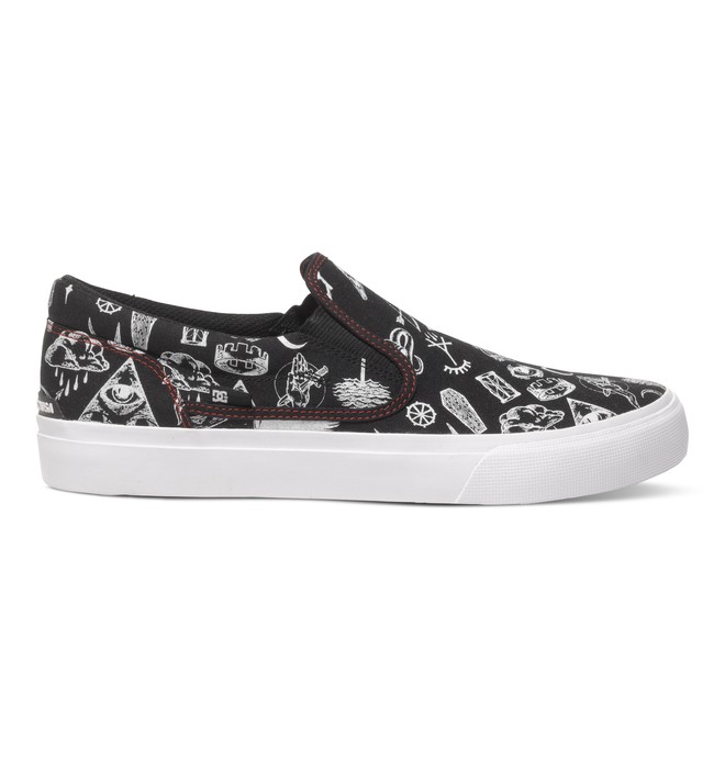 dcshoes, Trase SP - Slip-On Shoes, BLACK/RED PRINT (bep) 0 Trase SP - Slip-On Shoes ADYS300185 DC Shoes