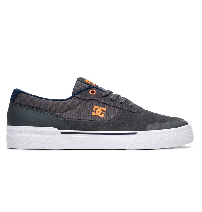 dcshoes, Switch Plus S - Skate Shoes for Men, GREY/GREY/ORANGE (xssn) 0 Switch Plus S - Skate Shoes for Men Grey ADYS300399 DC Shoes