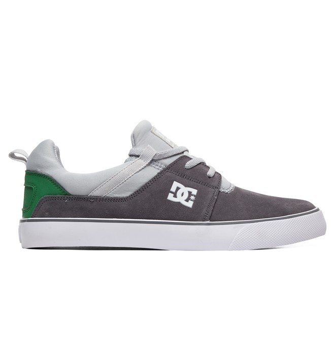 dcshoes, Heathrow Vulc - Schoenen voor Heren, GREY/GREY/GREEN (xssg) 0 Heathrow Vulc - Schoenen voor Heren Gray ADYS300443 DC Shoes