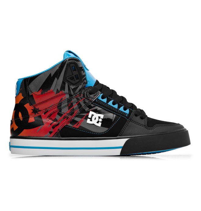 dcshoes, Men's Ken Block Spartan High WC Shoes, BLACK/TURQUOISE PRIN (bqt) 0 Men's Ken Block Spartan High WC Shoes ADYS400016 DC Shoes