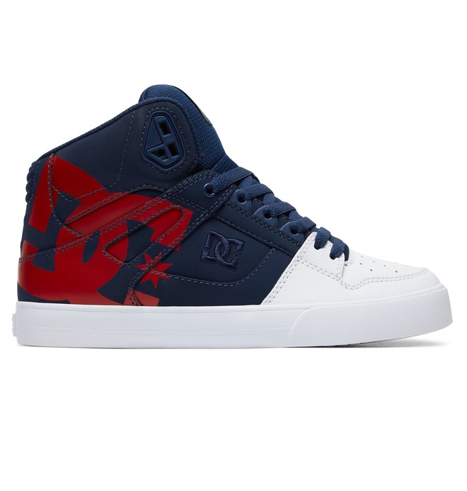 dcshoes, Pure High-Top Shoes, NAVY/RED (nrd) 0 Pure High-Top Shoes Blue ADYS400050 DC Shoes