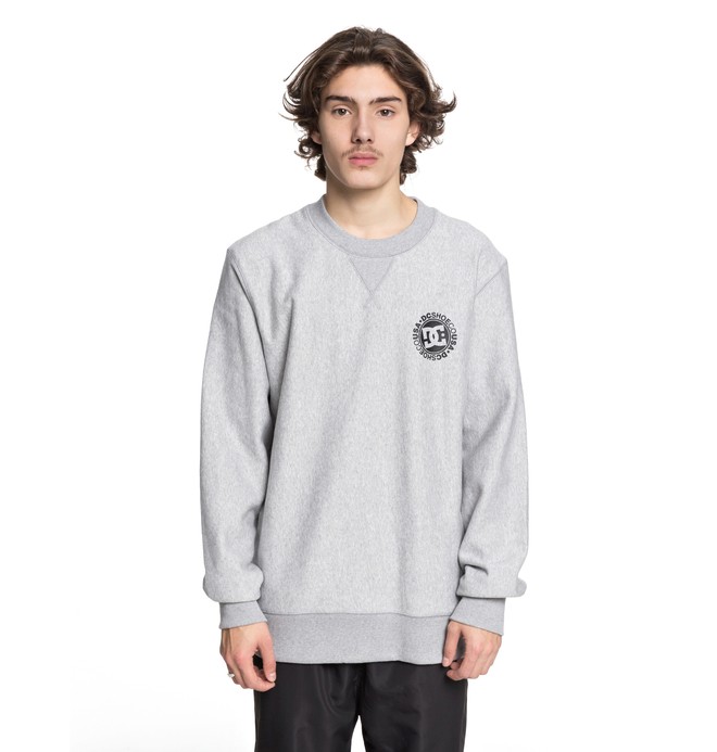 dcshoes, Core - Sweat pour Homme, HEATHER GREY (knfh) 0 Core - Sweat pour Homme Noir ADYSF03019 DC Shoes