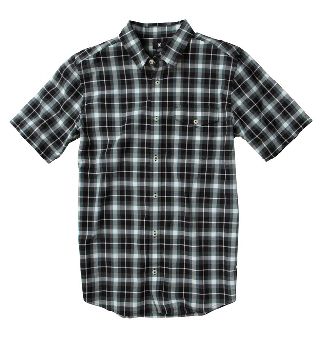 dcshoes, Men's Jocko Short Sleeve Shirt, BLACK PLAID (kvj1) 0 Men's Jocko Short Sleeve Shirt ADYWT00014 DC Shoes