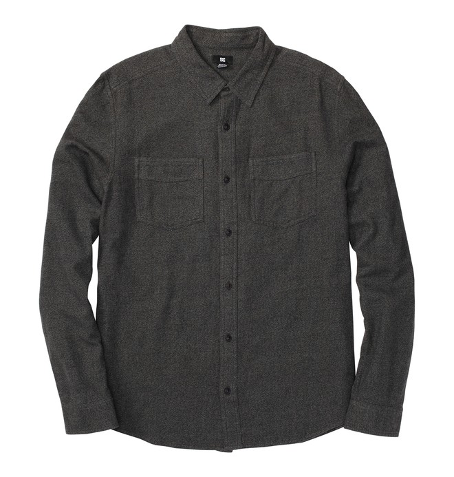 dcshoes, Men's Seneca Long Sleeve Shirt, HEATHER BLACK (kvjh) 0 Men's Seneca Long Sleeve Shirt ADYWT00018 DC Shoes