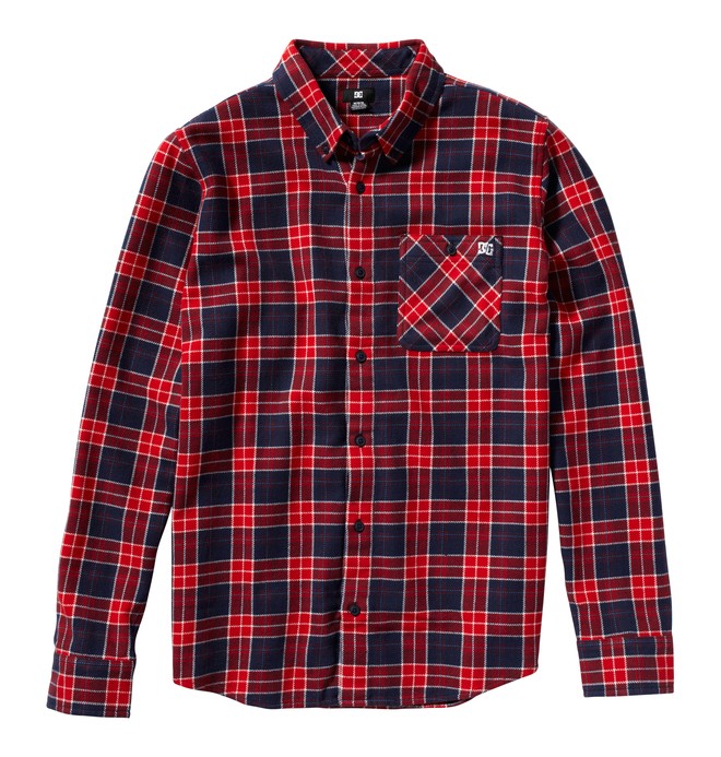 dcshoes, Men's TP Flip Shirt, NAVY RED PLAID (btl1) 0 Men's TP Flip Shirt ADYWT00025 DC Shoes