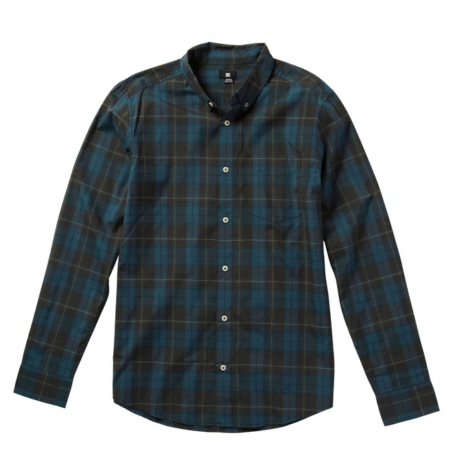 dcshoes, Men's Dharma LS Shirts, PIRATE BLK PLAID (kte1) 0 Men's Dharma LS Shirts ADYWT00026 DC Shoes