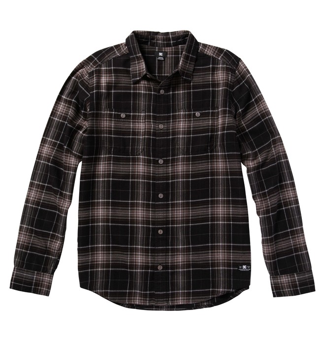 dcshoes, Men's KINGSMEN LS Shirts, PEWTER PLAID (kpf1) 0 Men's KINGSMEN LS Shirts ADYWT00029 DC Shoes