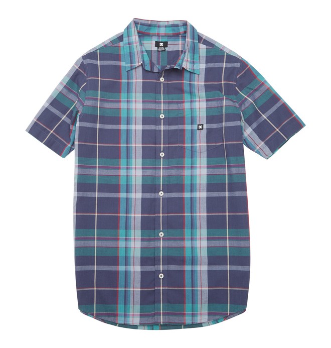 dcshoes, Men's Booker SS Shirt, DC NAVY PLAID (btl1) 0 Men's Booker SS Shirt ADYWT00065 DC Shoes