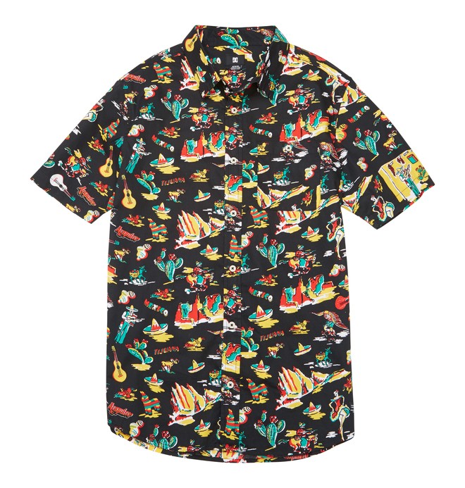 dcshoes, FIESTA SS, BLACK PRINT (kvj6) 0 FIESTA SS ADYWT00068 DC Shoes