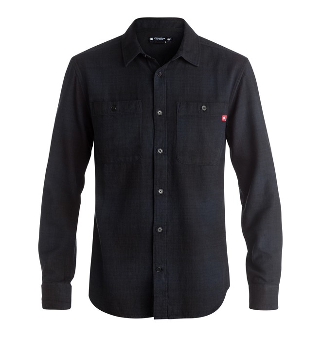 dcshoes, Men's Cyril Flannel Long Sleeve Shirt, BLACK IRIS (btl0) 0 Men's Cyril Flannel Long Sleeve Shirt ADYWT03056 DC Shoes