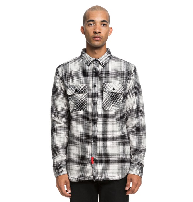 dcshoes, Camisa de Franela Manga Larga Ombre, CHARCOAL HEATHER (kteh) 0 Camisa de Franela Manga Larga Ombre Negro ADYWT03065 DC Shoes