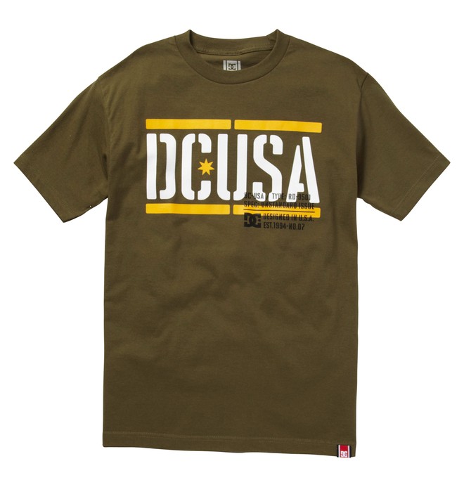 dcshoes, RD STENCIL TEE, MILITARY GREEN (gqk0) 0 RD STENCIL TEE ADYZT00616 DC Shoes
