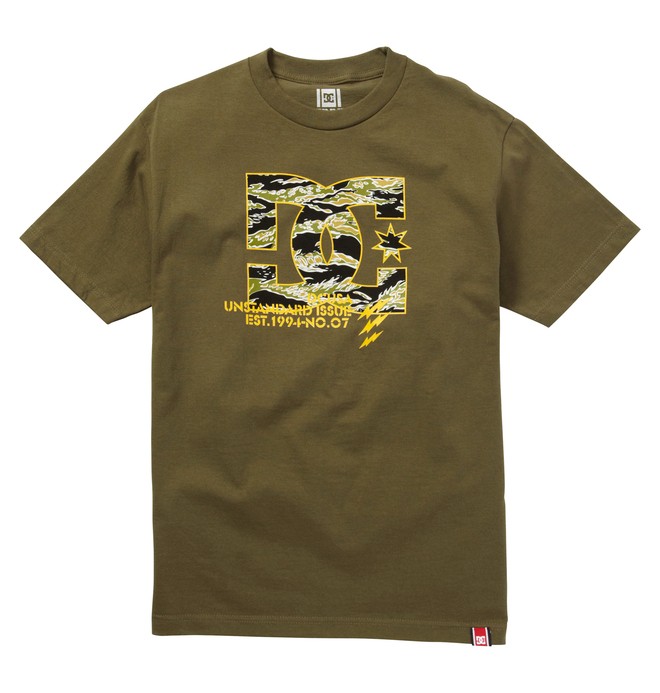 dcshoes, Men's Rob Dyrdek Tigerstripe Tee, MILITARY GREEN (gqk0) 0 Men's Rob Dyrdek Tigerstripe Tee ADYZT00617 DC Shoes