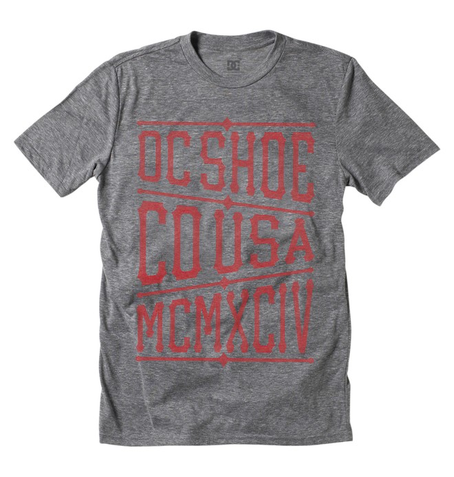 dcshoes, Men's DC Dynasty Tee, HEATHER GREY (knfh) 0 Men's DC Dynasty Tee ADYZT00764 DC Shoes