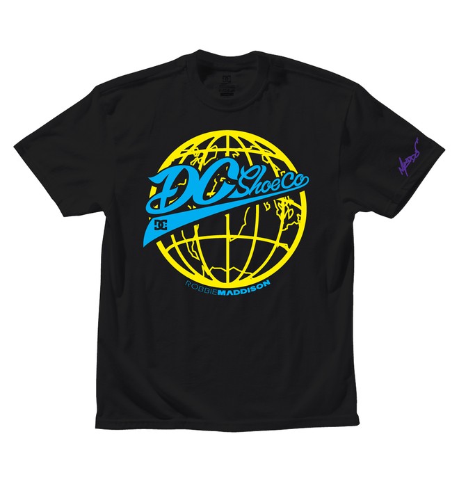 dcshoes, Men's Robbie Maddison World Wide Tee, BLACK (kvj0) 0 Men's Robbie Maddison World Wide Tee ADYZT00914 DC Shoes