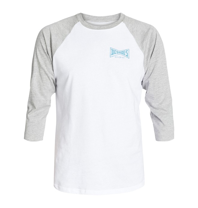 dcshoes, Men's Raggy Raglan Tee, HEATHER GREY/WHITE (xkkw) 0 Men's Raggy Raglan Tee ADYZT03050 DC Shoes