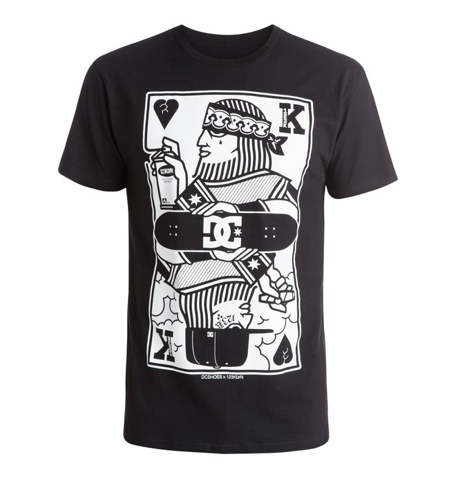dcshoes, 123 Kingcard - T-Shirt, BLACK (kvj0) 0 123 Kingcard - T-Shirt ADYZT03717 DC Shoes