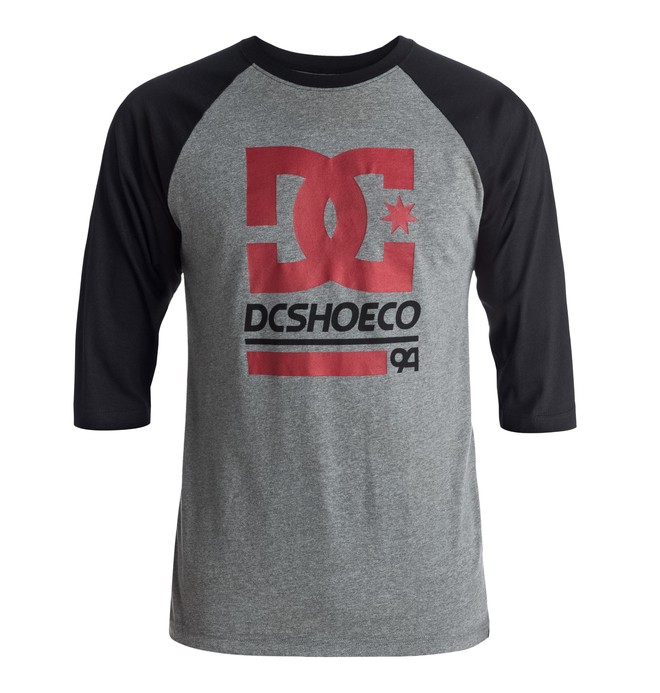 dcshoes, Men's DC Throwback Star Raglan Long Sleeve Tee, GREY HEATHER (knfh) 0 Men's DC Throwback Star Raglan Long Sleeve Tee ADYZT03905 DC Shoes