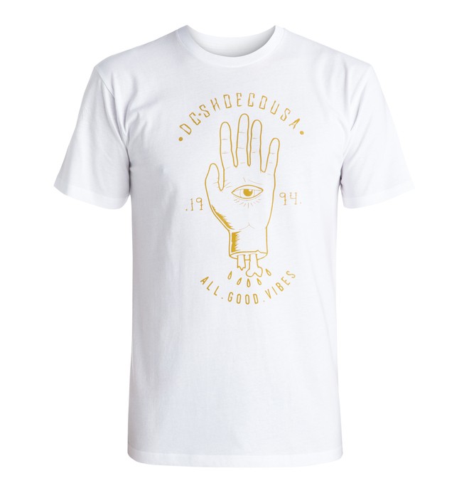 dcshoes, Men's Good Vibes Tee, SNOW WHITE (wbb0) 0 Men's Good Vibes Tee ADYZT03970 DC Shoes