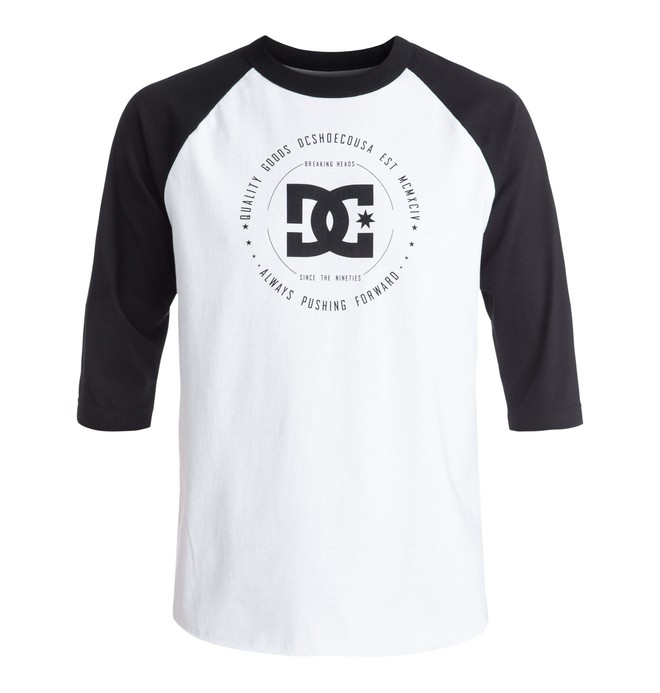 dcshoes, Men's Rebuilt 3/4 Raglan Tee, SNOW WHITE (wbb0) 0 Men's Rebuilt 3/4 Raglan Tee ADYZT03976 DC Shoes