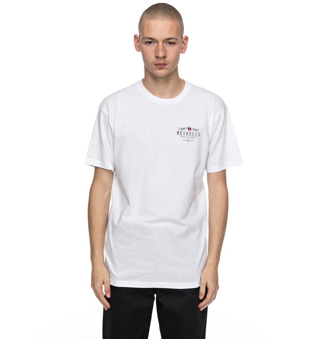 dcshoes, Men's Nine Four Flag Tee, SNOW WHITE (wbb0) 0 Men's Nine Four Flag Tee ADYZT04108 DC Shoes