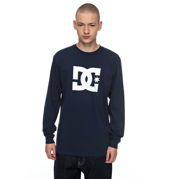 dcshoes, Men's Star Long Sleeve Tee, DARK INDIGO (byj0) 0 Men's Star Long Sleeve Tee Blue ADYZT04149 DC Shoes