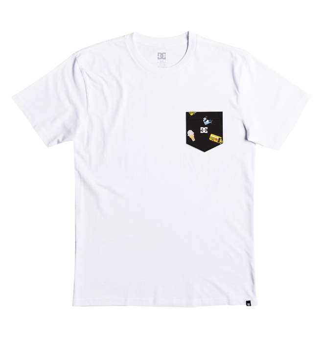 dcshoes, Men's DCxENJOI Pocket Tee, SNOW WHITE (wbb0) 0 Men's DCxENJOI Pocket Tee White ADYZT04192 DC Shoes