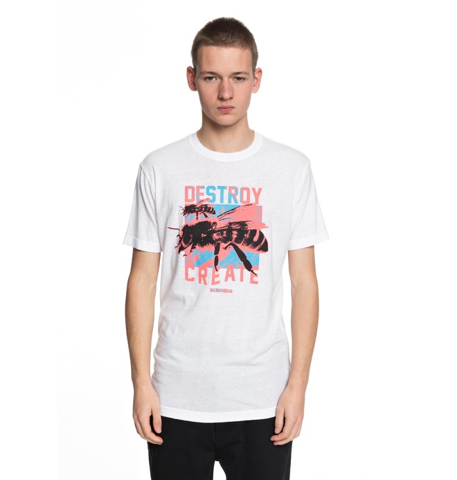 dcshoes, Men's Bees Attack Tee, SNOW WHITE (wbb0) 0 Men's Bees Attack Tee White ADYZT04249 DC Shoes