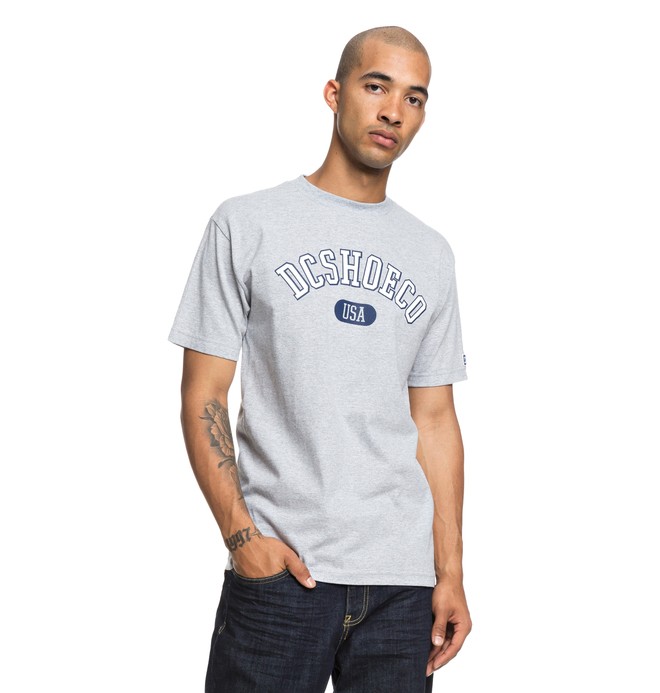 dcshoes, Arch - T-shirt col rond pour Homme, GREY HEATHER (knfh) 0 Arch - T-shirt col rond pour Homme Noir ADYZT04356 DC Shoes