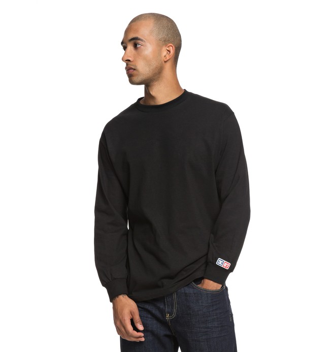 dcshoes, Shield Long Sleeve Tee, BLACK (kvj0) 0 Shield Long Sleeve Tee Black ADYZT04357 DC Shoes