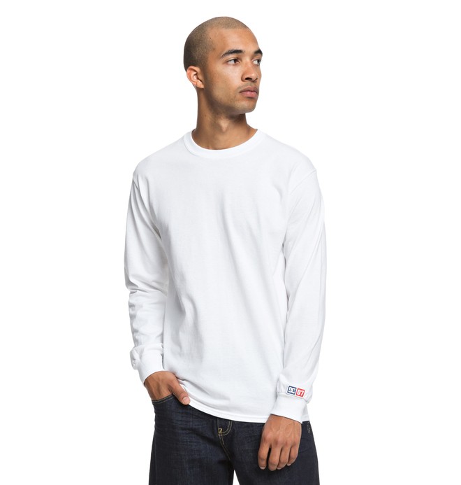 dcshoes, Shield Long Sleeve Tee, WHITE (wbb0) 0 Shield Long Sleeve Tee White ADYZT04357 DC Shoes