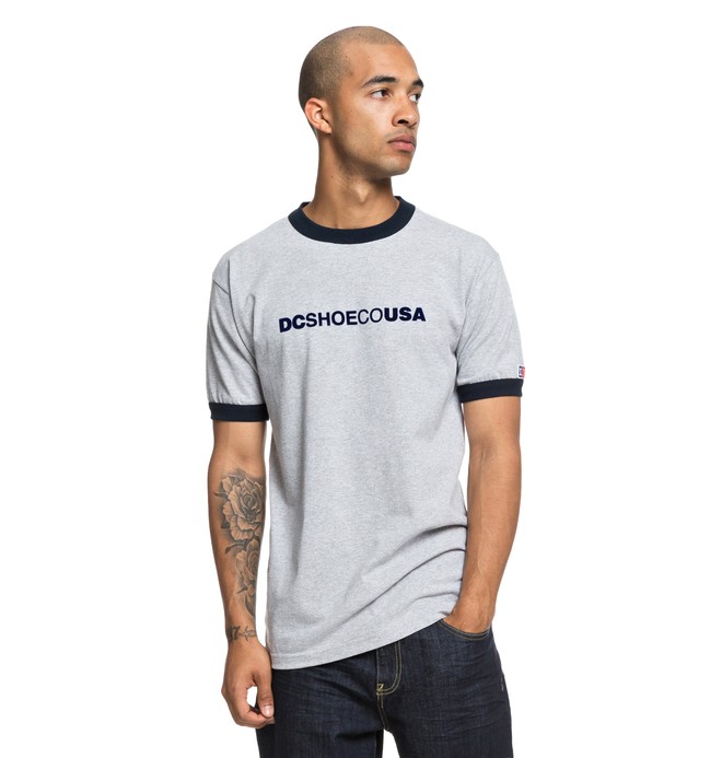 dcshoes, Skate - T-Shirt for Men, GREY HEATHER (knfh) 0 Skate - T-Shirt for Men Black ADYZT04358 DC Shoes