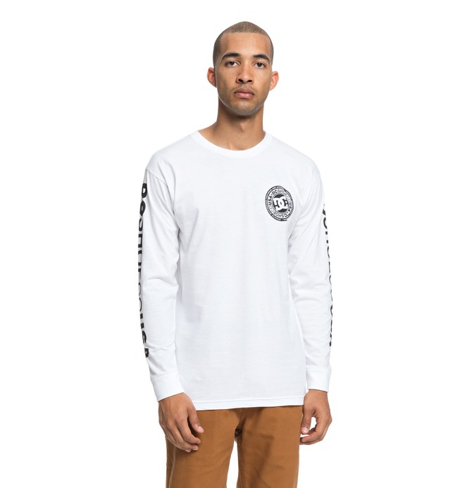 dcshoes, Men's Circle Star Long Sleeve Tee, SNOW WHITE (wbb0) 0 Men's Circle Star Long Sleeve Tee White ADYZT04369 DC Shoes